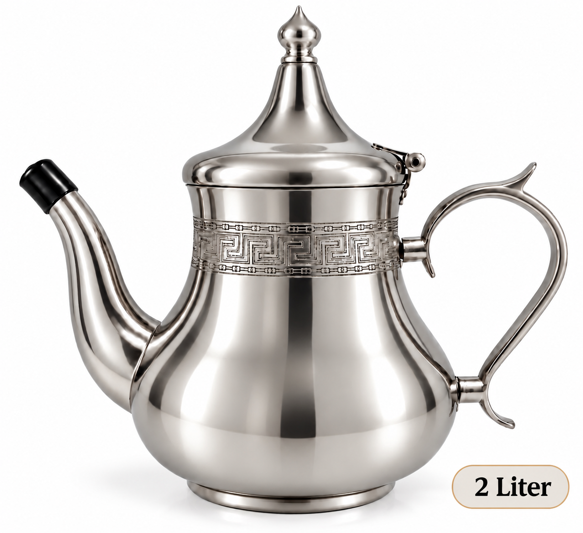 Marokkanische Teekanne mit Induktion orientalisch Tee Kanne Edelstahl