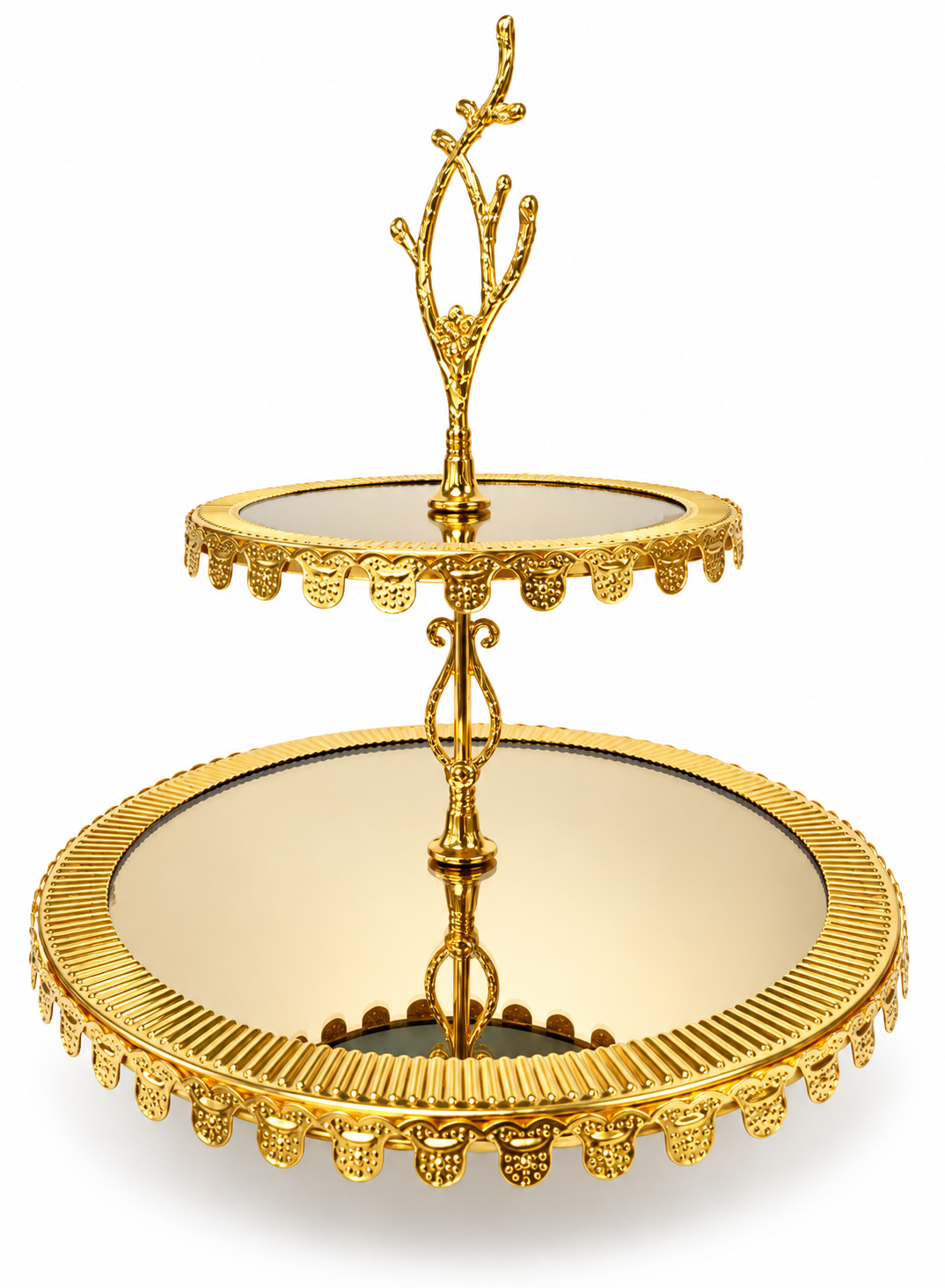 Etagere 2 Stockig Etagere Edelstahl Glas Servier Platte Servier etagere