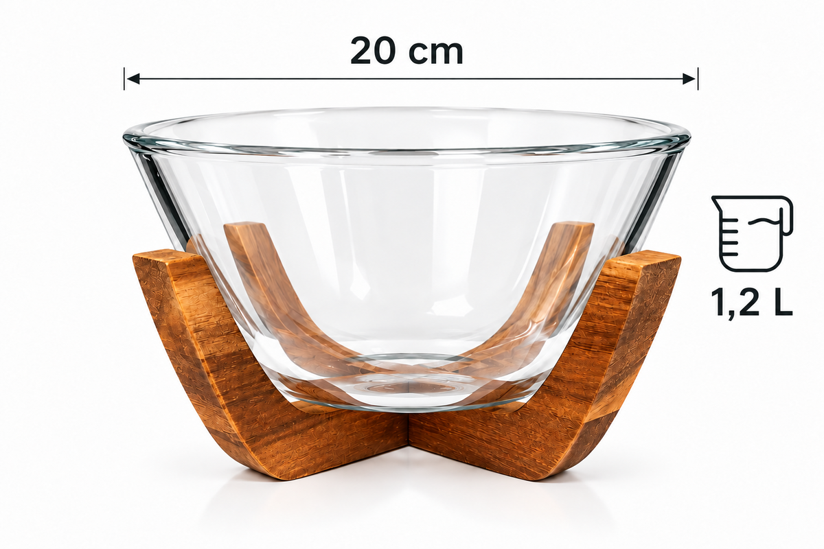 Schale mit Akazien stand Glas Schale auf Stand