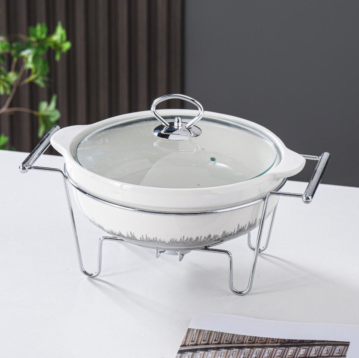 Suppe Auflaufform mit Tee Lichter, Porzellan Form mit Tee Lichter