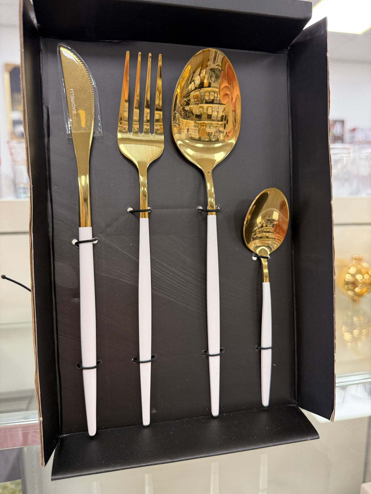 Besteck Set 6 Personen Essbesteck Tafelbesteck Edelstahl Gold 24-tlg