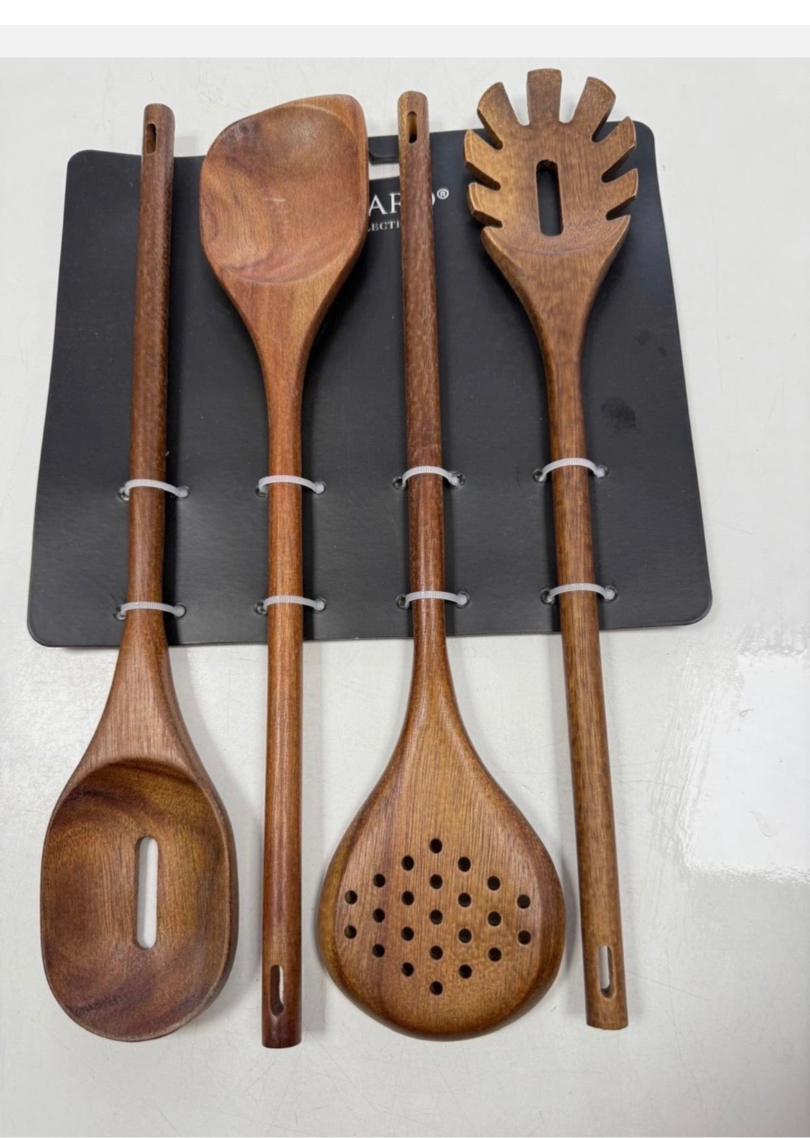 4-teiliges Kochlöffel Set aus Akazienholz – Küchenhelfer Set