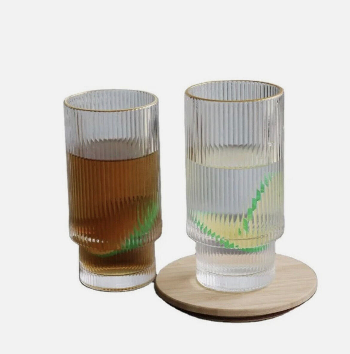 Ripple Gläser mit Gold Rand 6 Stück 290ml