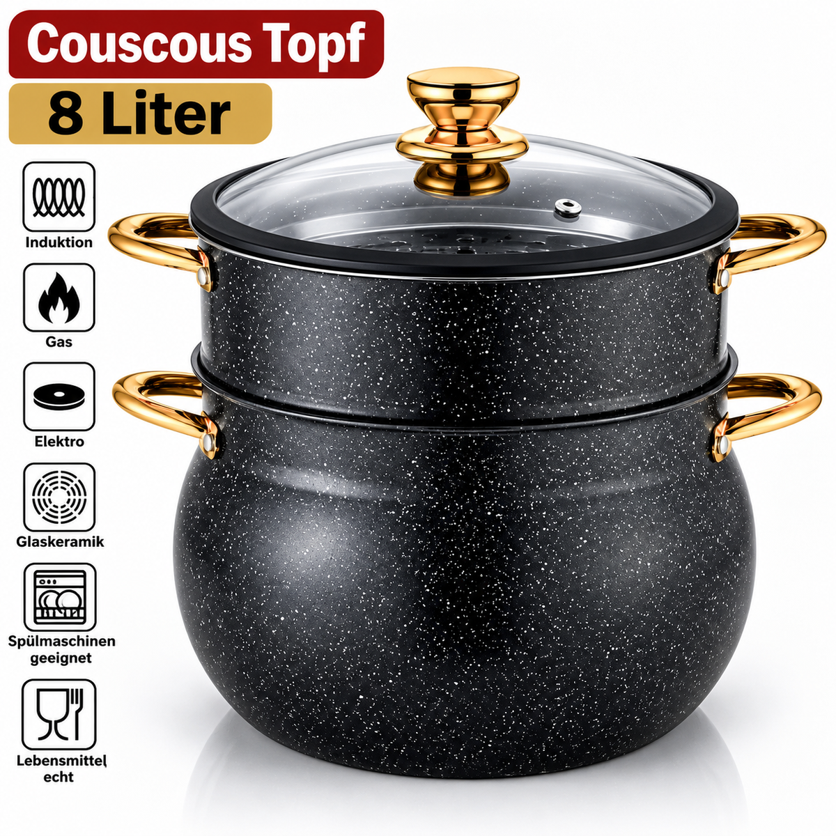 Couscous Topf Couscoussiere Kuskus Dampfgarer Kochtopf Induktion