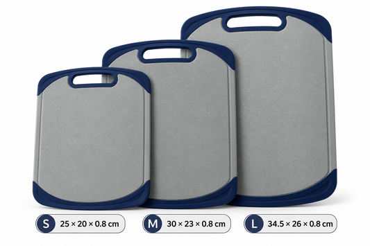 Schneidebrett Küchenbrett Kunststoff BPA FREE 3tlg