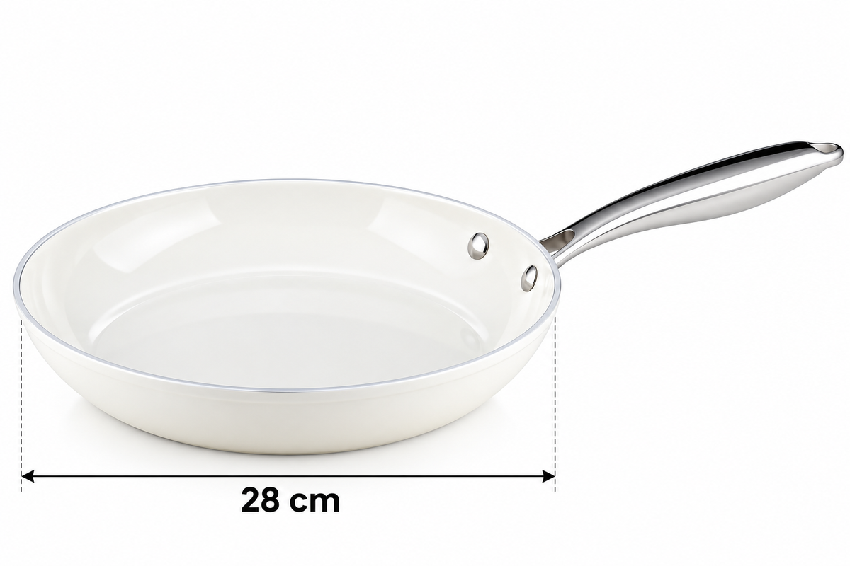 Pfannen Induktionsbratpfanne Bratpfanne cremig beige