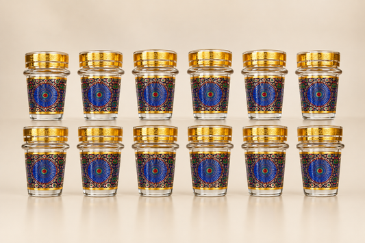 Teegläser 12tlg orientalisch mit gold