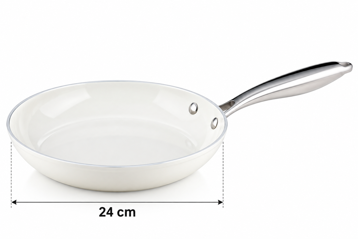 Pfannen Induktionsbratpfanne Bratpfanne cremig beige