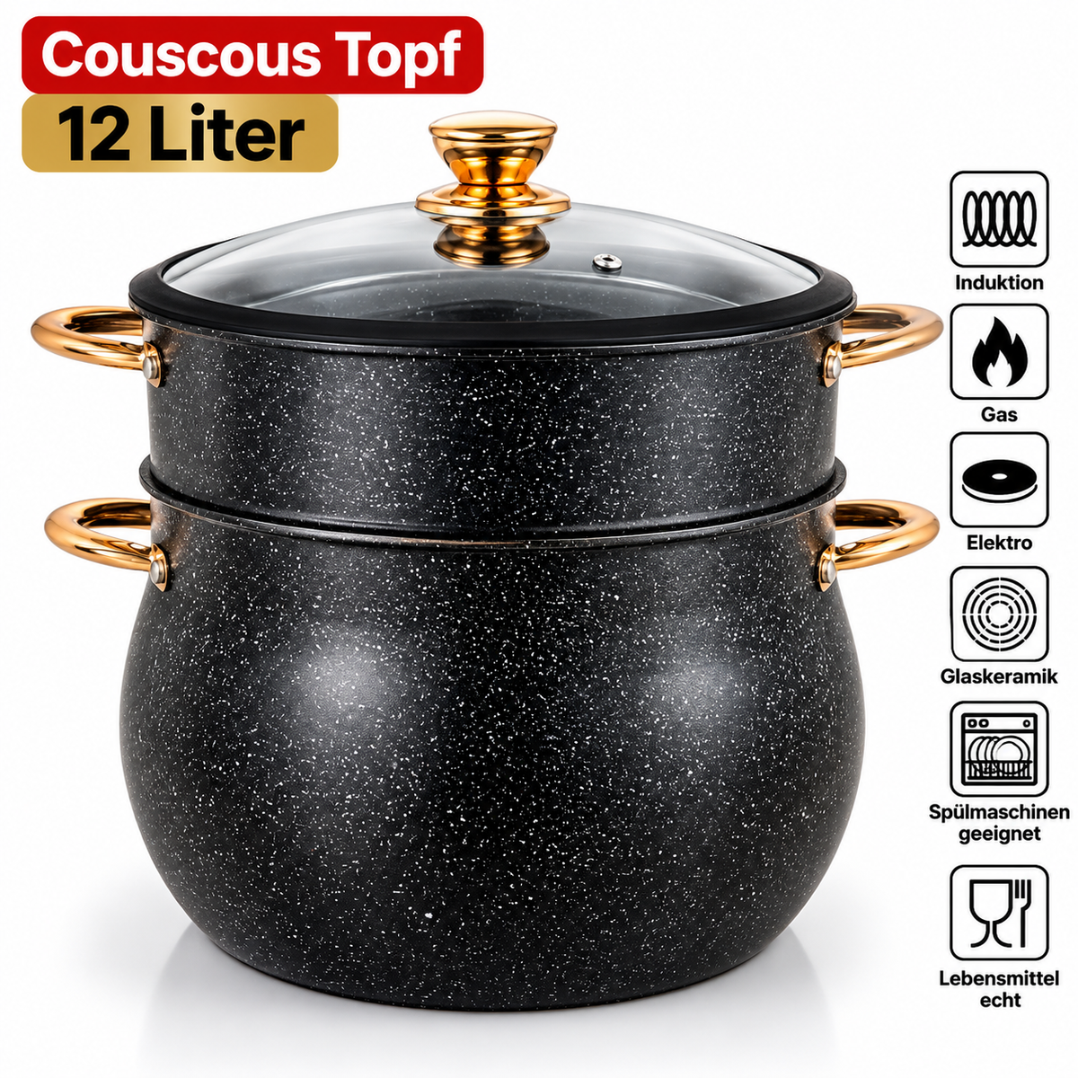 Couscous Topf Couscoussiere Kuskus Dampfgarer Kochtopf Induktion