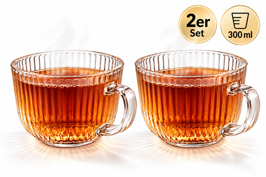 2er Kaffeegläser Teeglas Cappuccino 300ml
