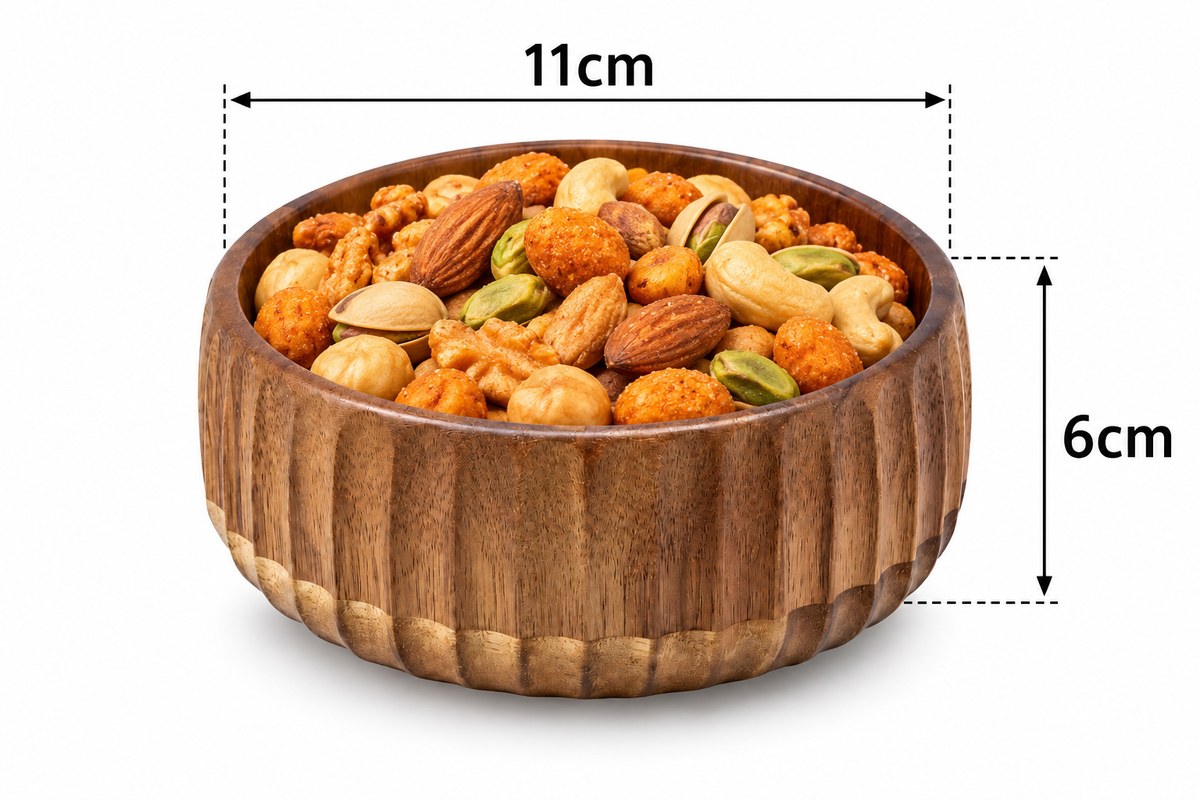 Schale Akazienholz Schüssel Holzschale Snackteller dipschale Serviertablett