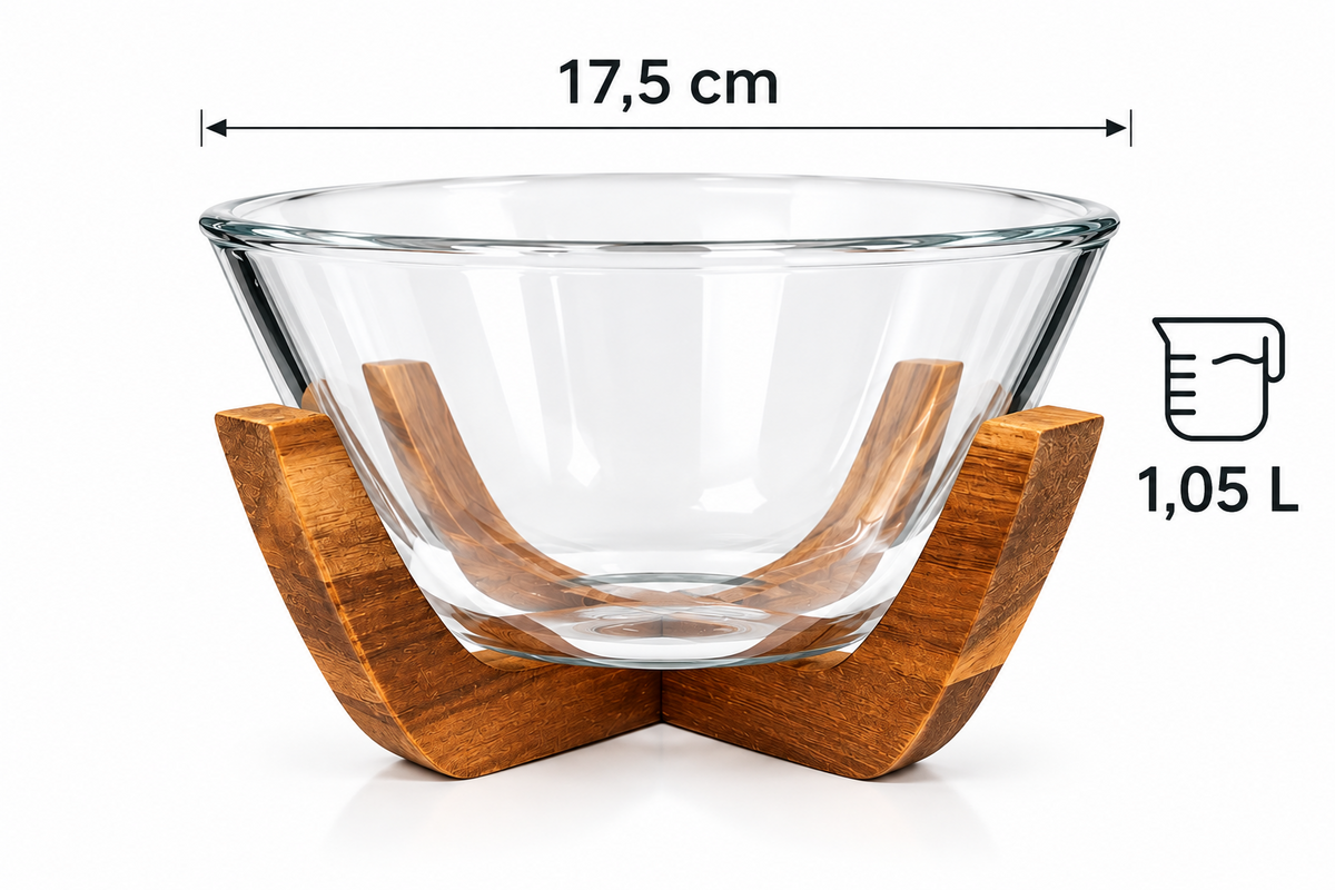 Schale mit Akazien stand Glas Schale auf Stand