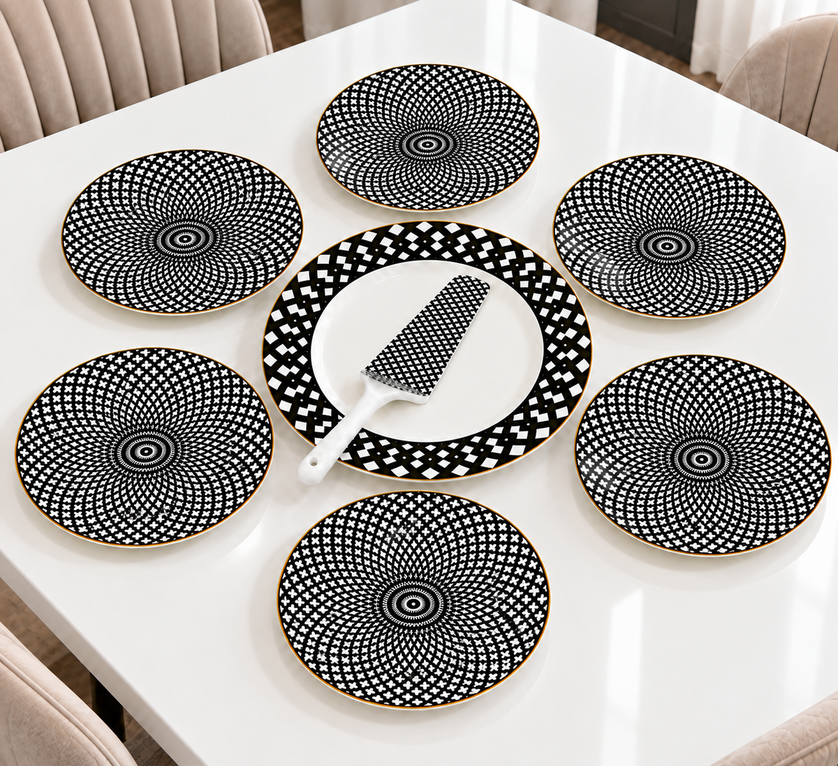 Teller set Frühstücks Set Kuchen teller Set 8-teilig