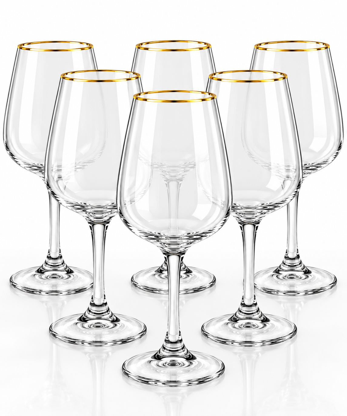 Gläser Set Wein Gläser mit Gold rand