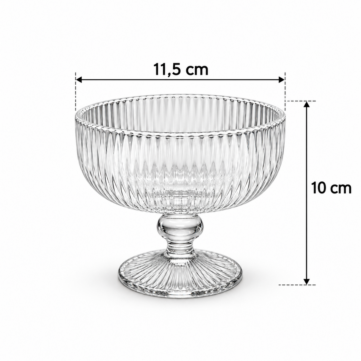 Schalen Set Glas Schalen auf Fuß