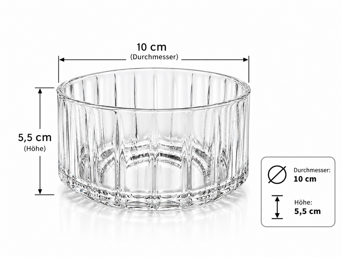 Schalen set Glas Schale Runde Schale Eis schale