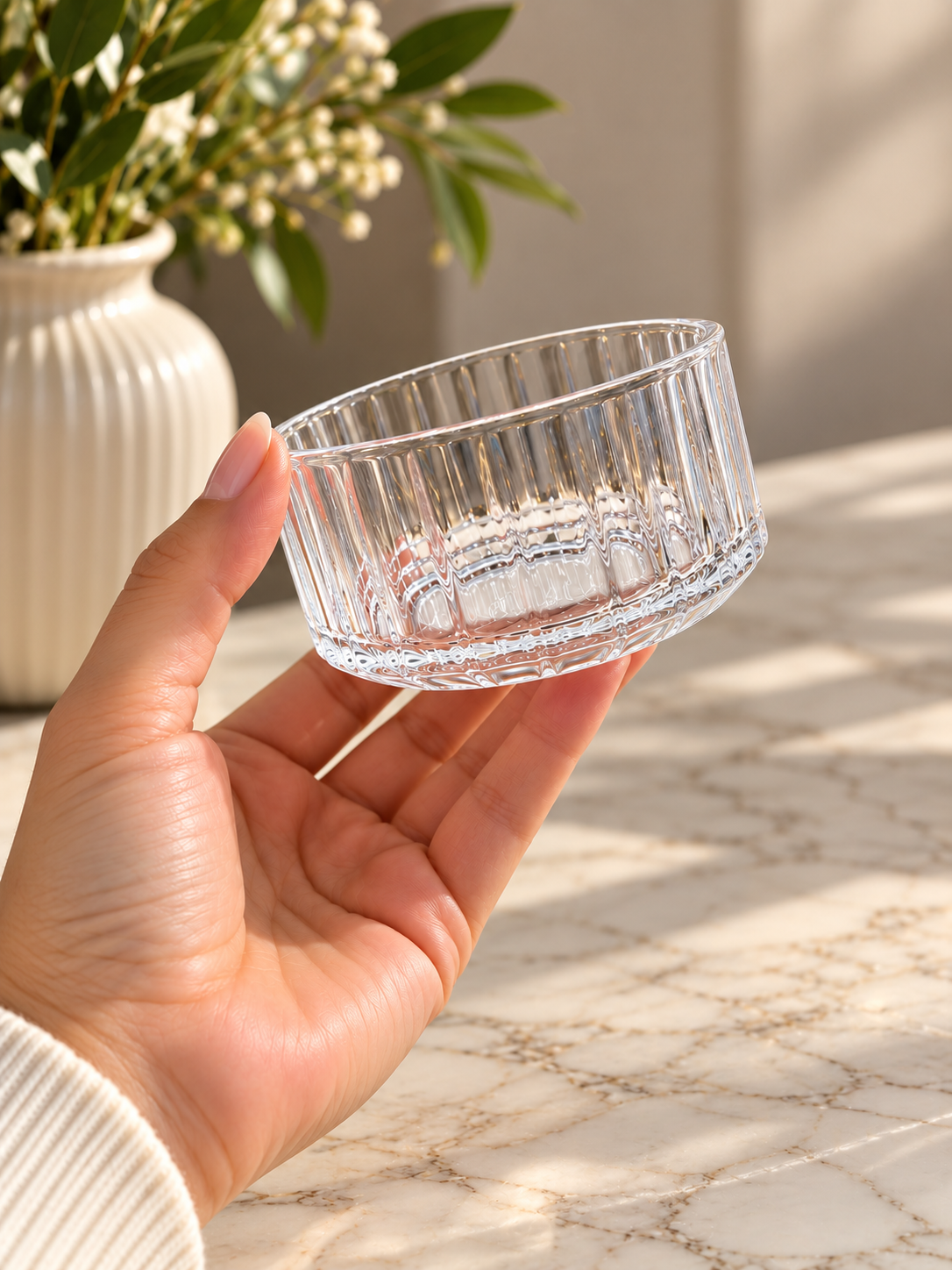 Schalen set Glas Schale Runde Schale Eis schale