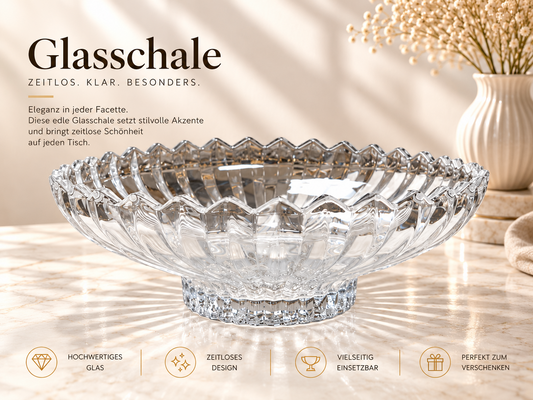 Glas Schale Obst Schale Deko Schale