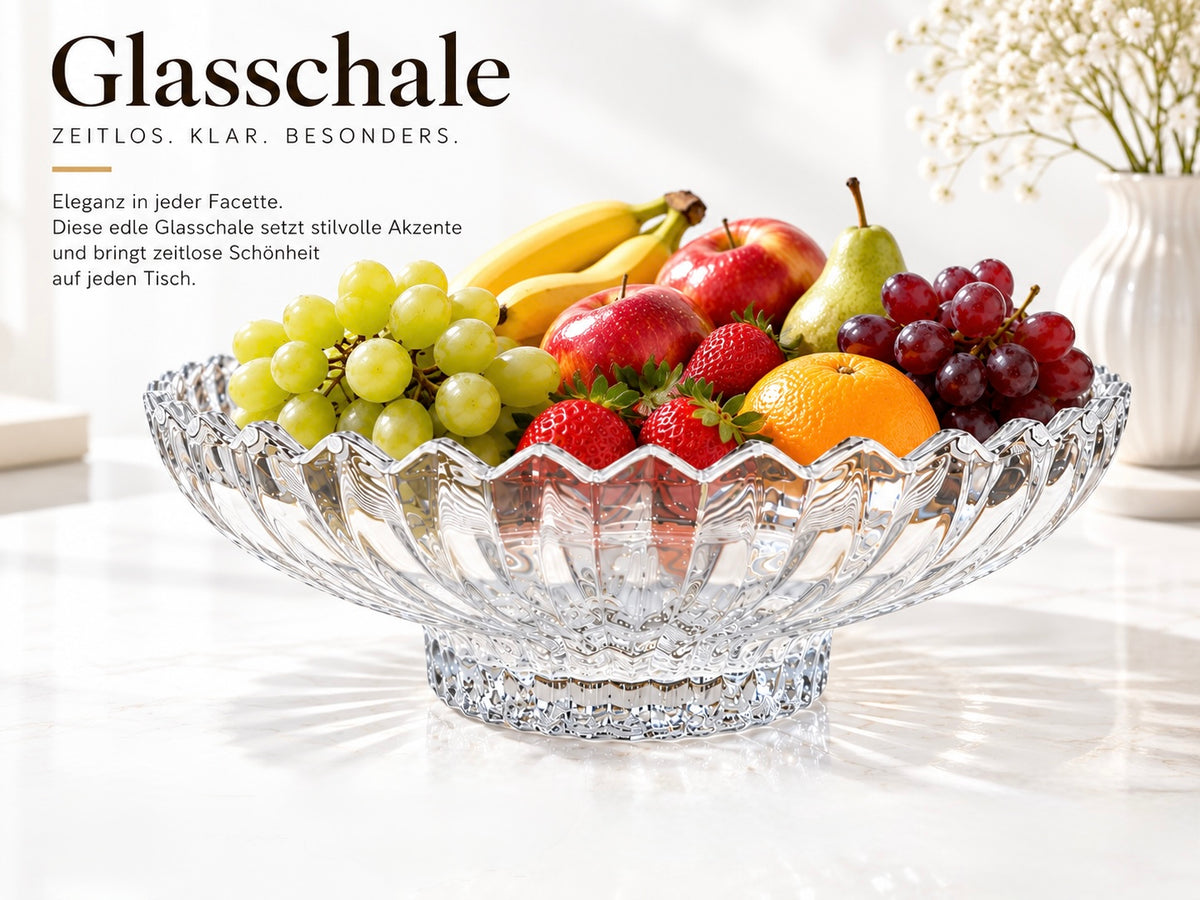 Glas Schale Obst Schale Deko Schale