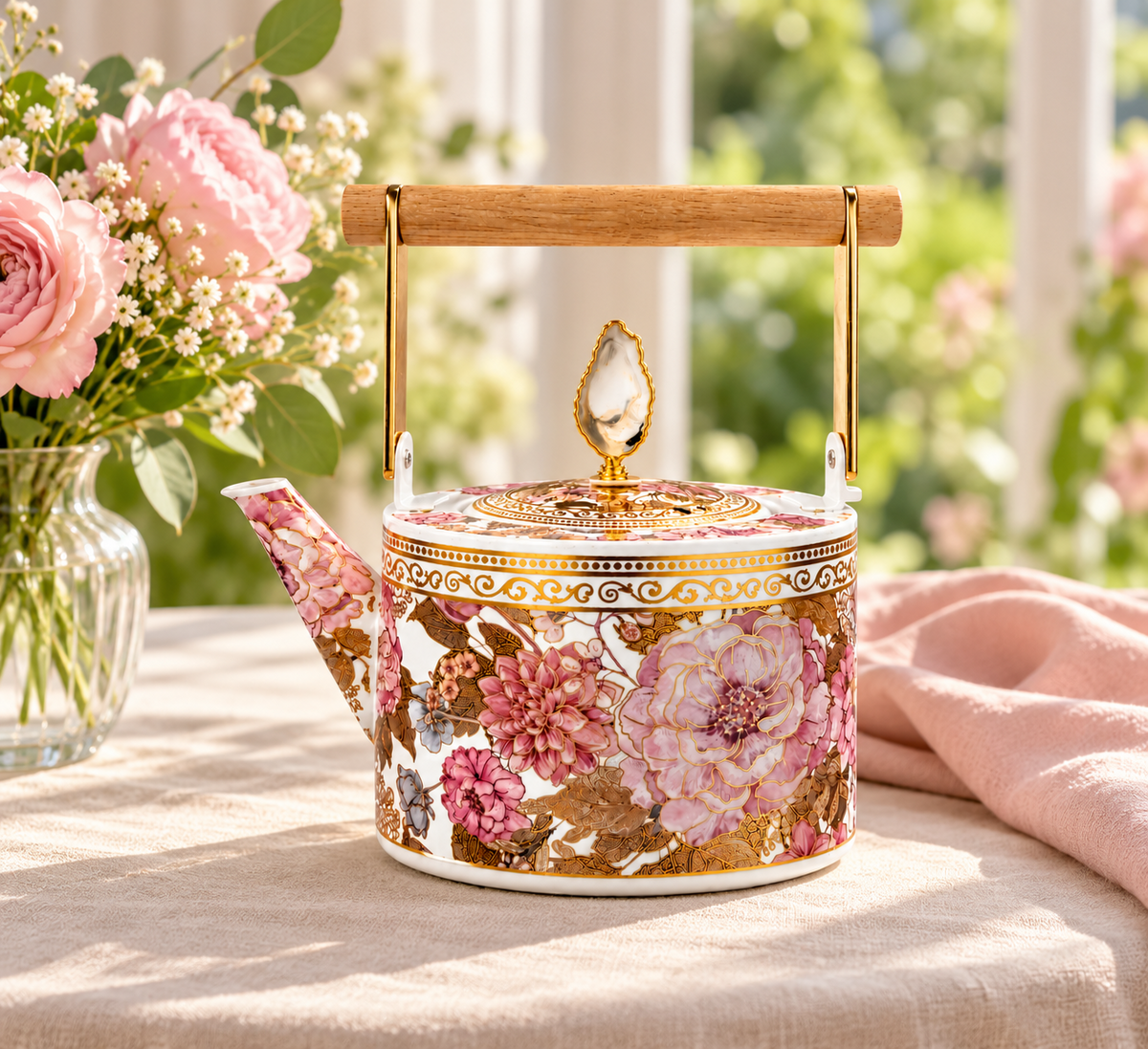 Tee Kanne Orientalisch Floral Edehlstahl Kanne