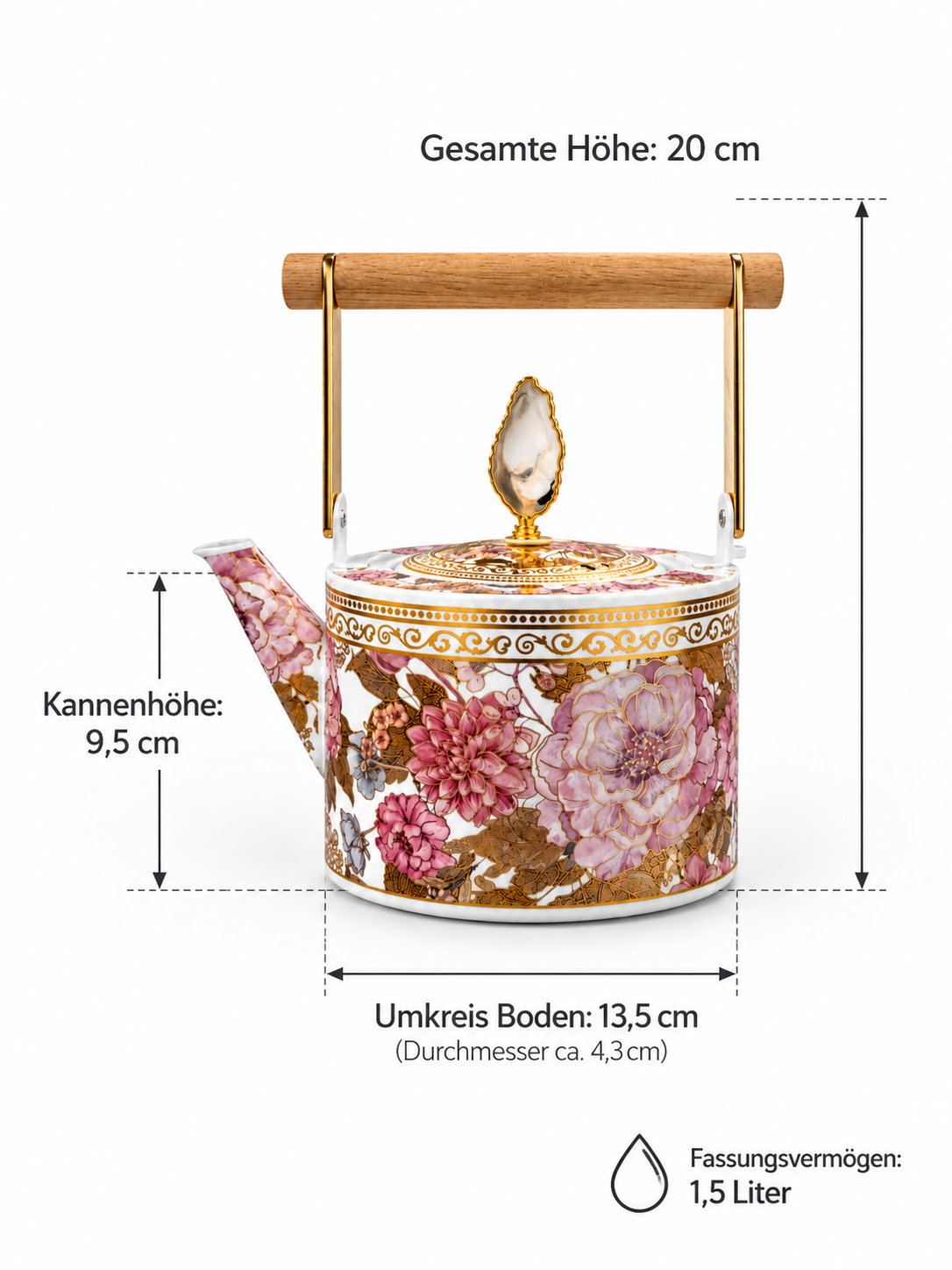 Tee Kanne Orientalisch Floral Edehlstahl Kanne