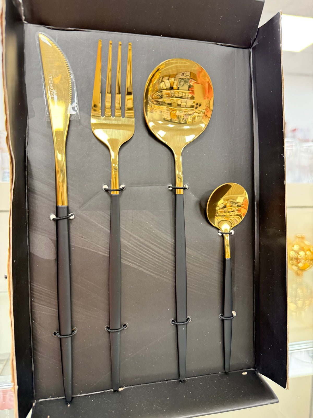 Besteck Set 6 Personen Essbesteck Tafelbesteck Edelstahl Gold 24-tlg