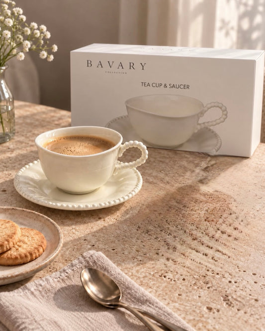 Kaffeetassen Pearly 12teilig weiß Porzellan Teetassen Cappuccinotassen