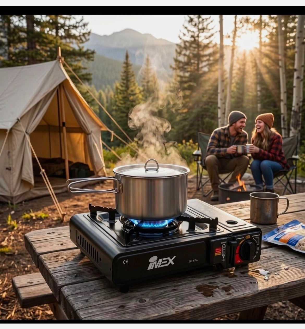 Campingkocher Gaskocher Kartuschenkocher Butangas Kocher Tischgrill Hotpot Grill