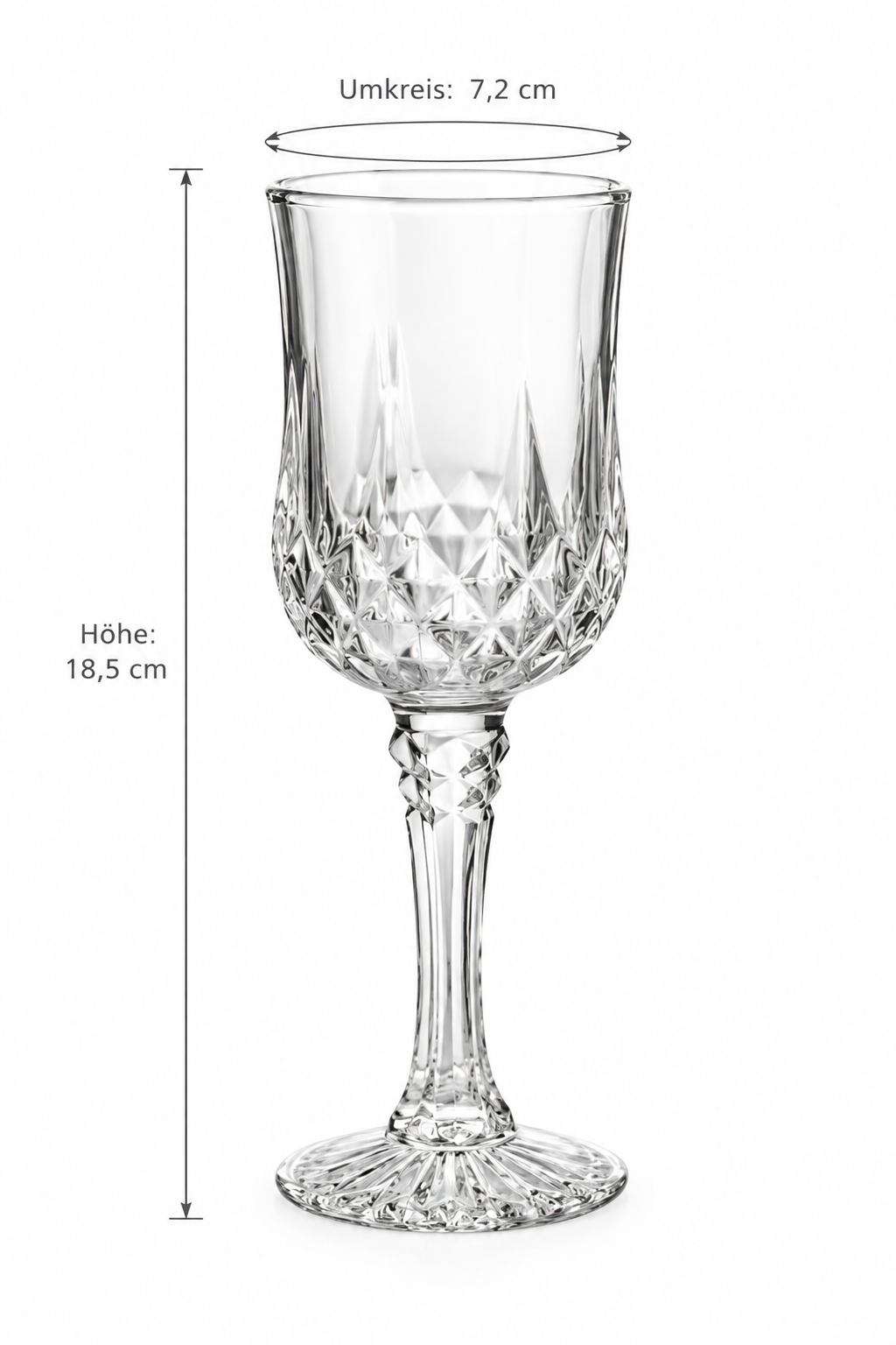 Trinkgläser 6 Stk Gläser mit Diamentmuster
