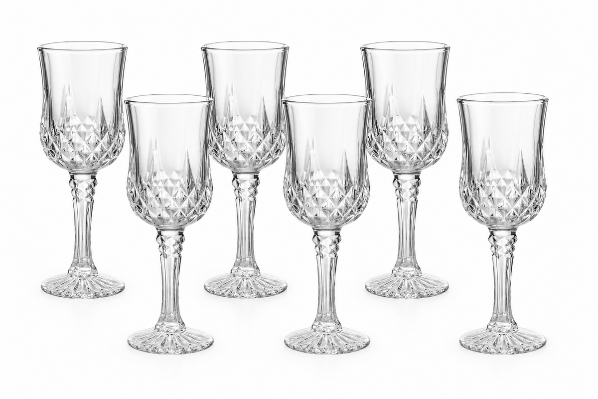 Trinkgläser 6 Stk Gläser mit Diamentmuster