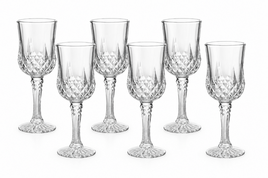 Trinkgläser 6 Stk Gläser mit Diamentmuster