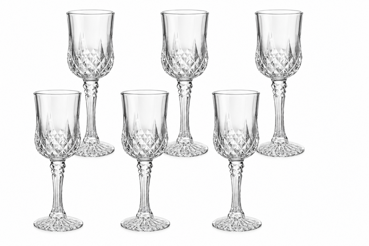 Trinkgläser 6 Stk Gläser mit Diamentmuster