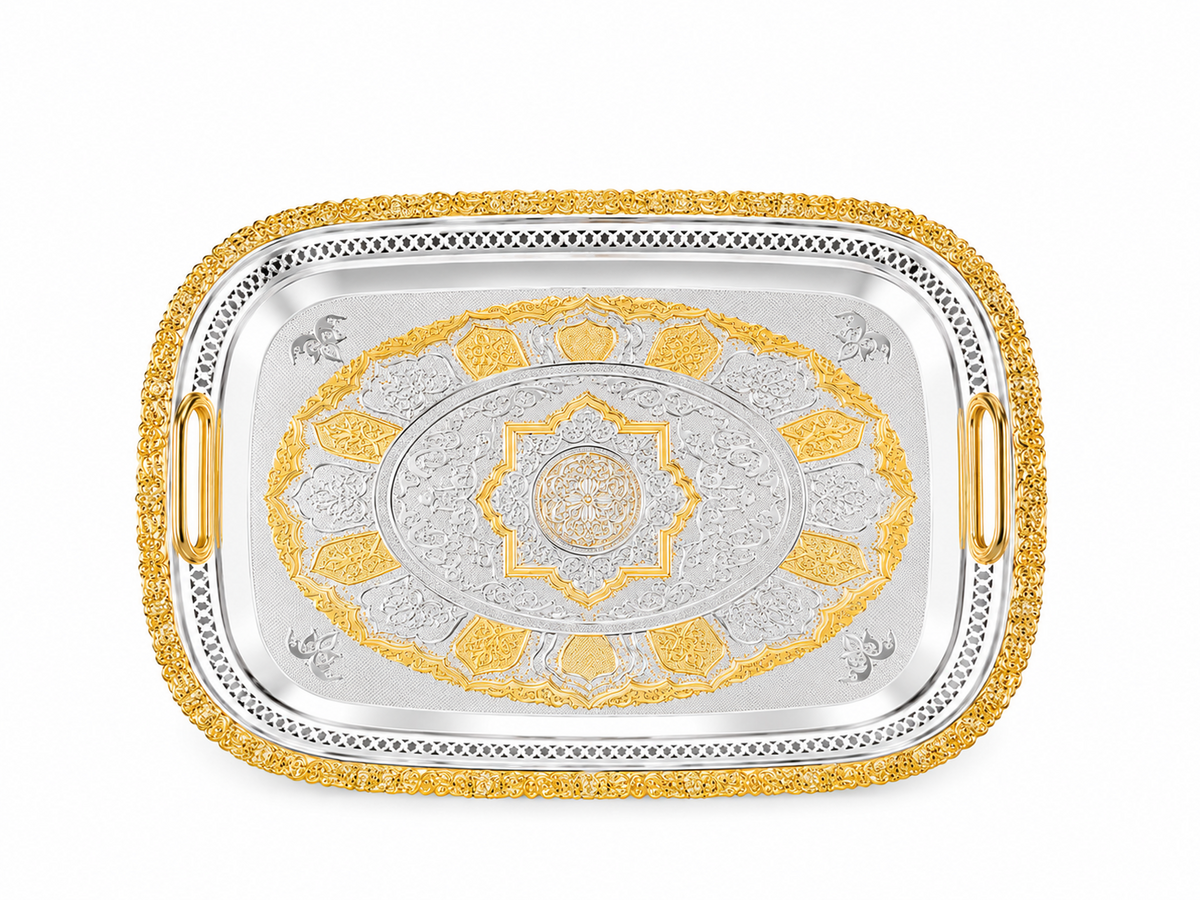 Tablett, SINIYA,Serviertablett Gold