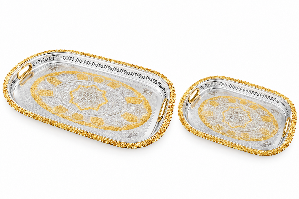 Tablett, SINIYA,Serviertablett Gold