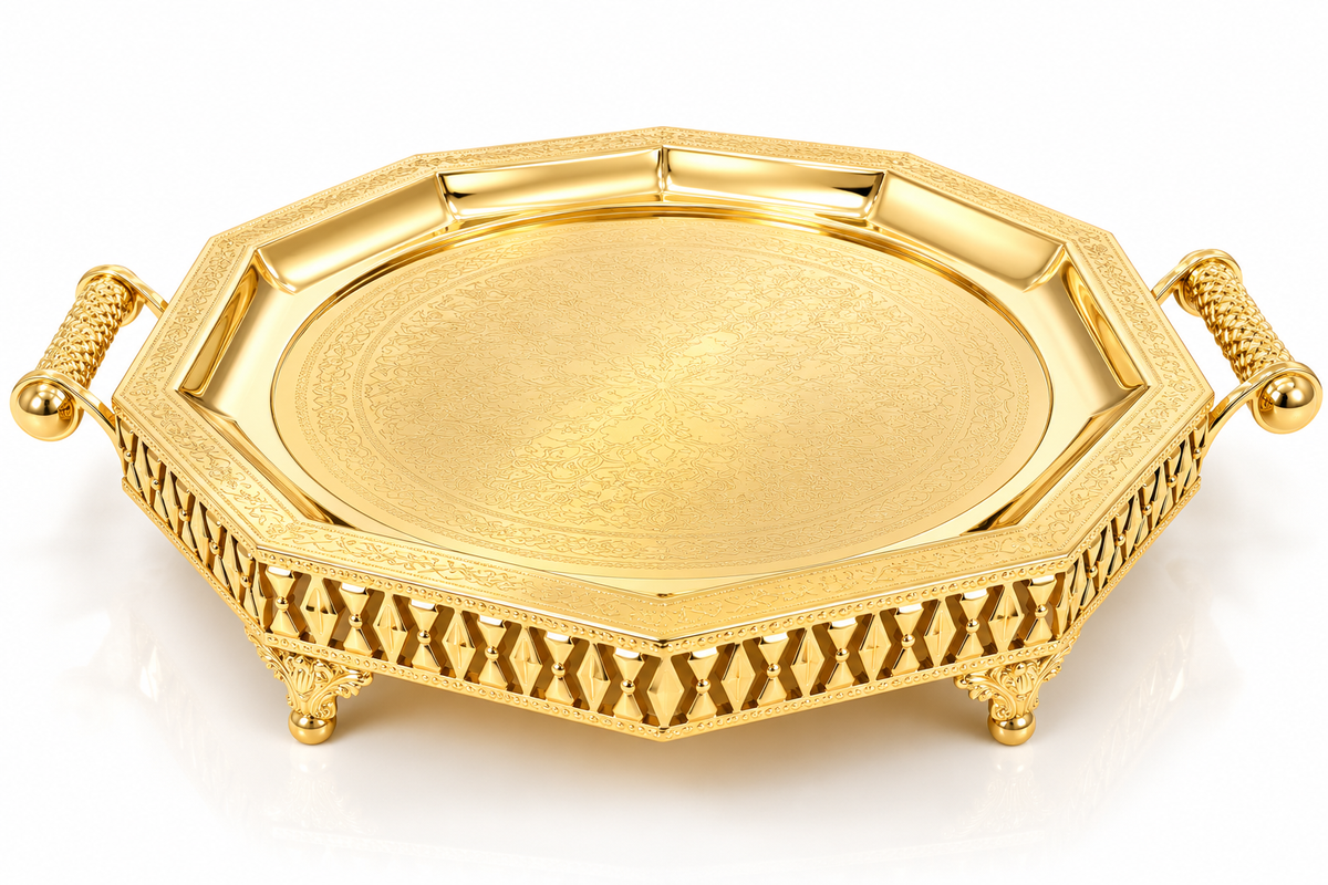Tablett, orientalische Tablett, gold Tablett