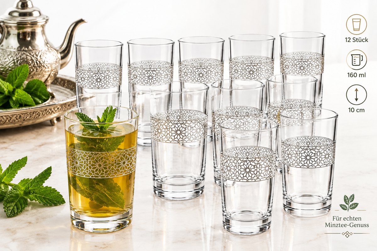 Gläser set marokkanische Tee Gläser 12stück Gläser