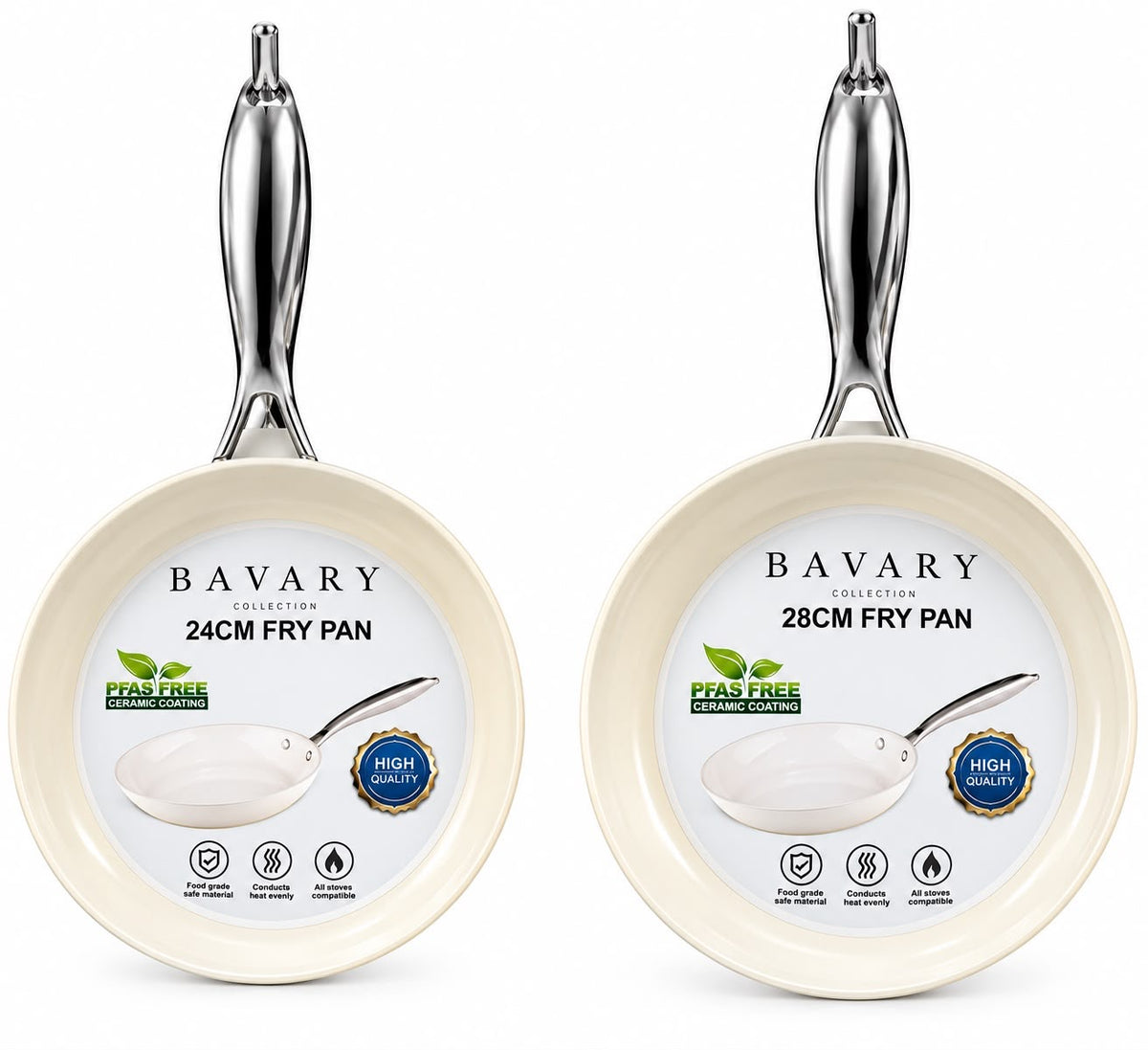 Pfannen Induktionsbratpfanne Bratpfanne cremig beige